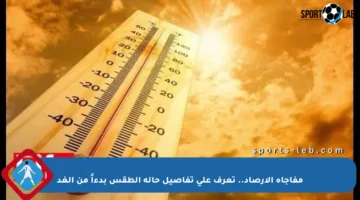 مفاجأة الأرصاد.. تعرف على تفاصيل حالة الطقس بدءاً من الغد